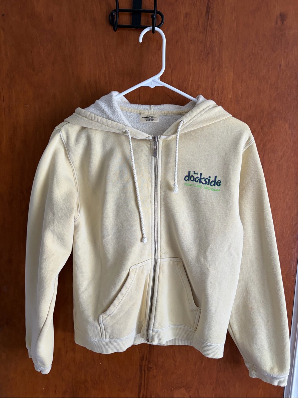 Vintage Comfort Colors Pale Yellow Zip Hoodie